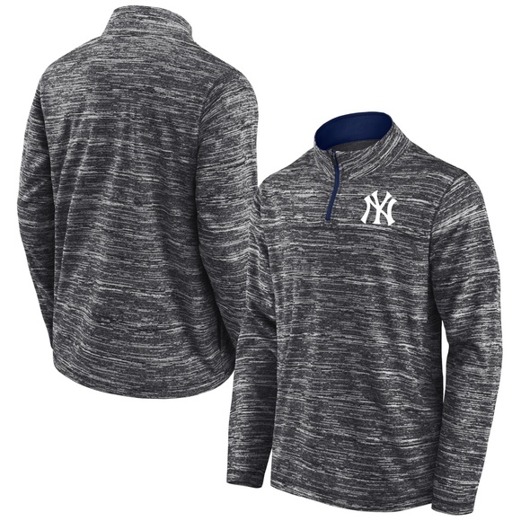 NY Yankees Official MLB Fanatics Branded by Majestic Primary Logo 1/4 Zip Jkt - Picture 2 of 7